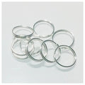 10 Pack 12mm Light Silver Split Key Rings