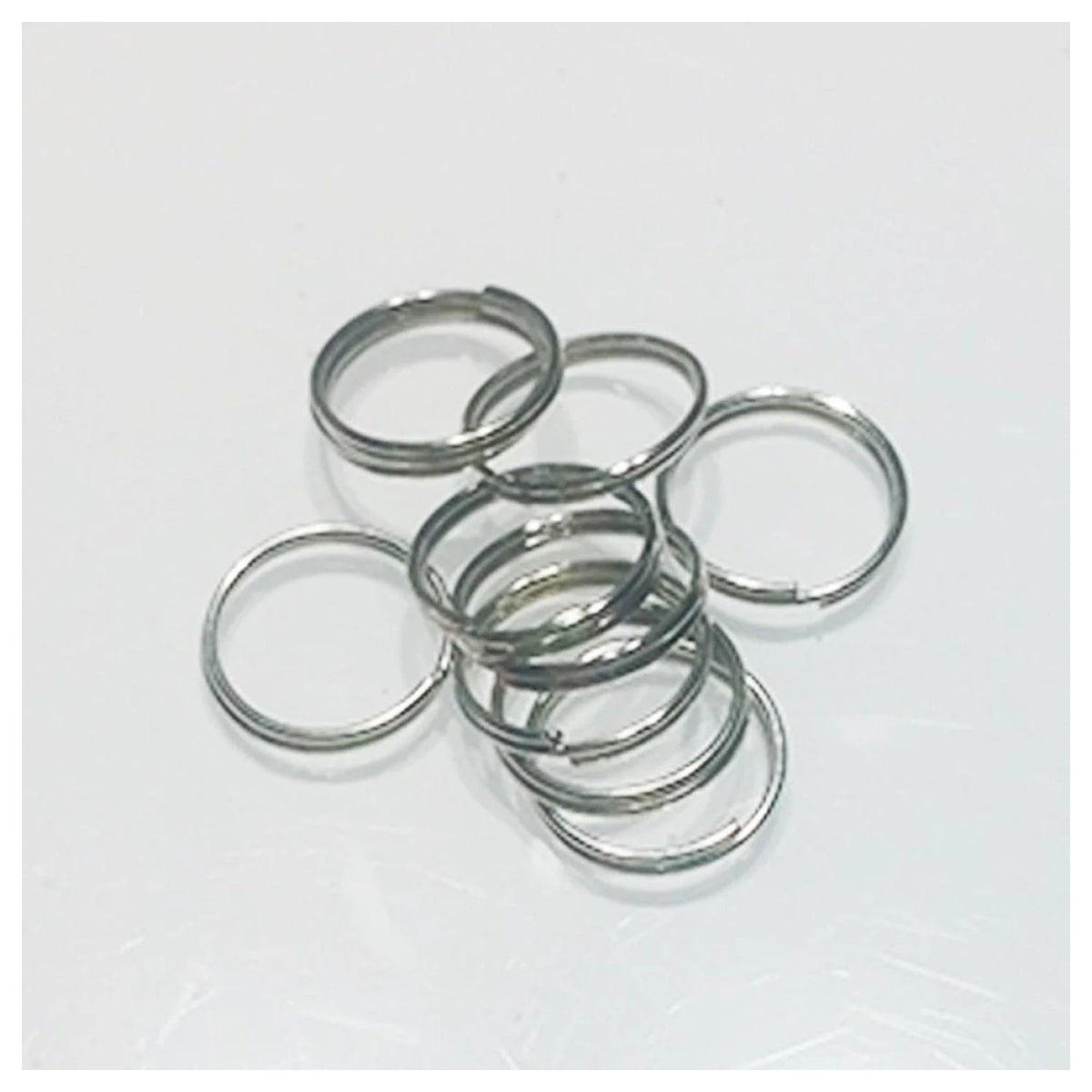 12mm Silver Split Key Rings – 10 Pack