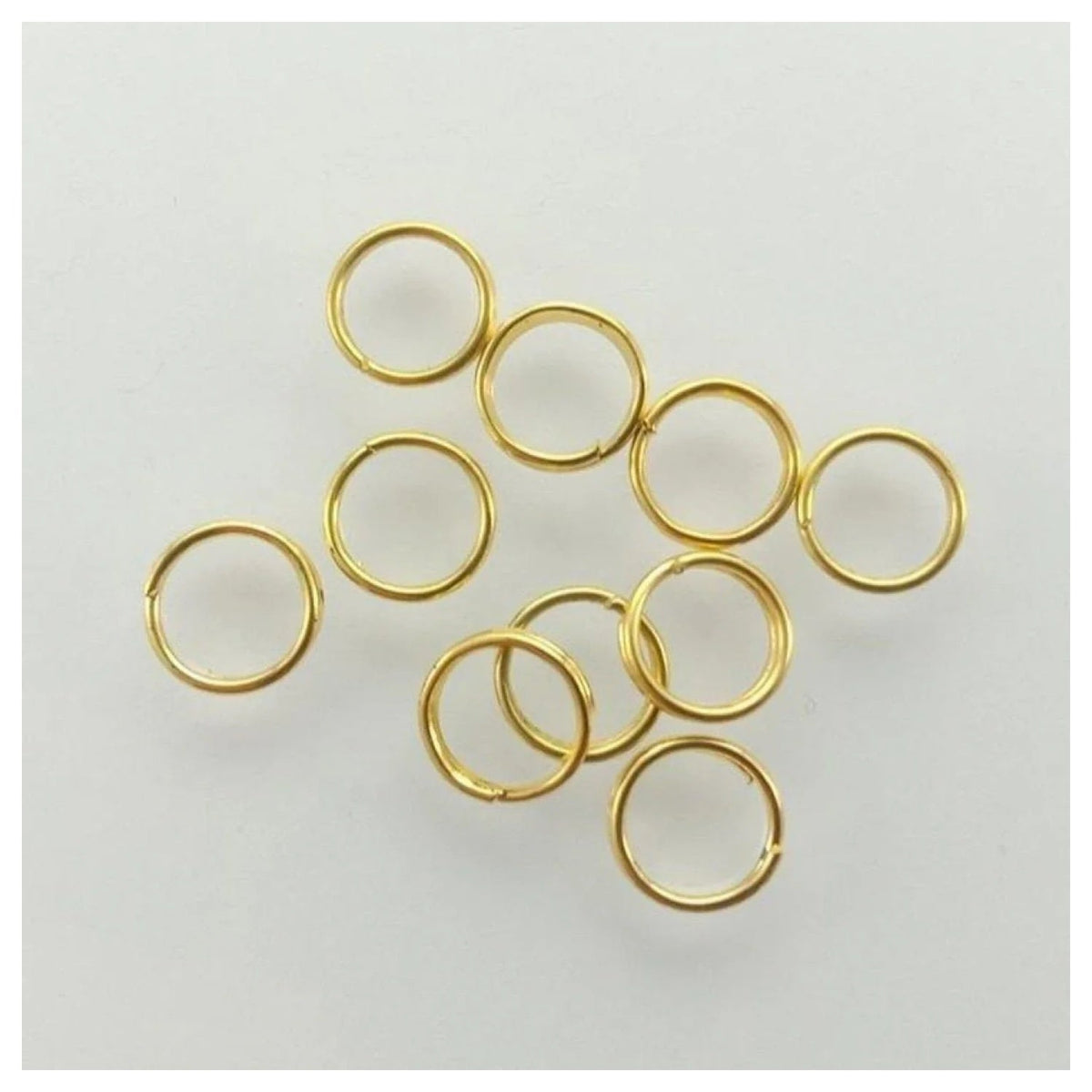 10x 6mm Gold Split Key Rings Double Loop