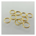 10x 6mm Gold Split Key Rings Double Loop