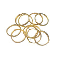10 x 8mm Gold Split Key Rings Small Double Loop