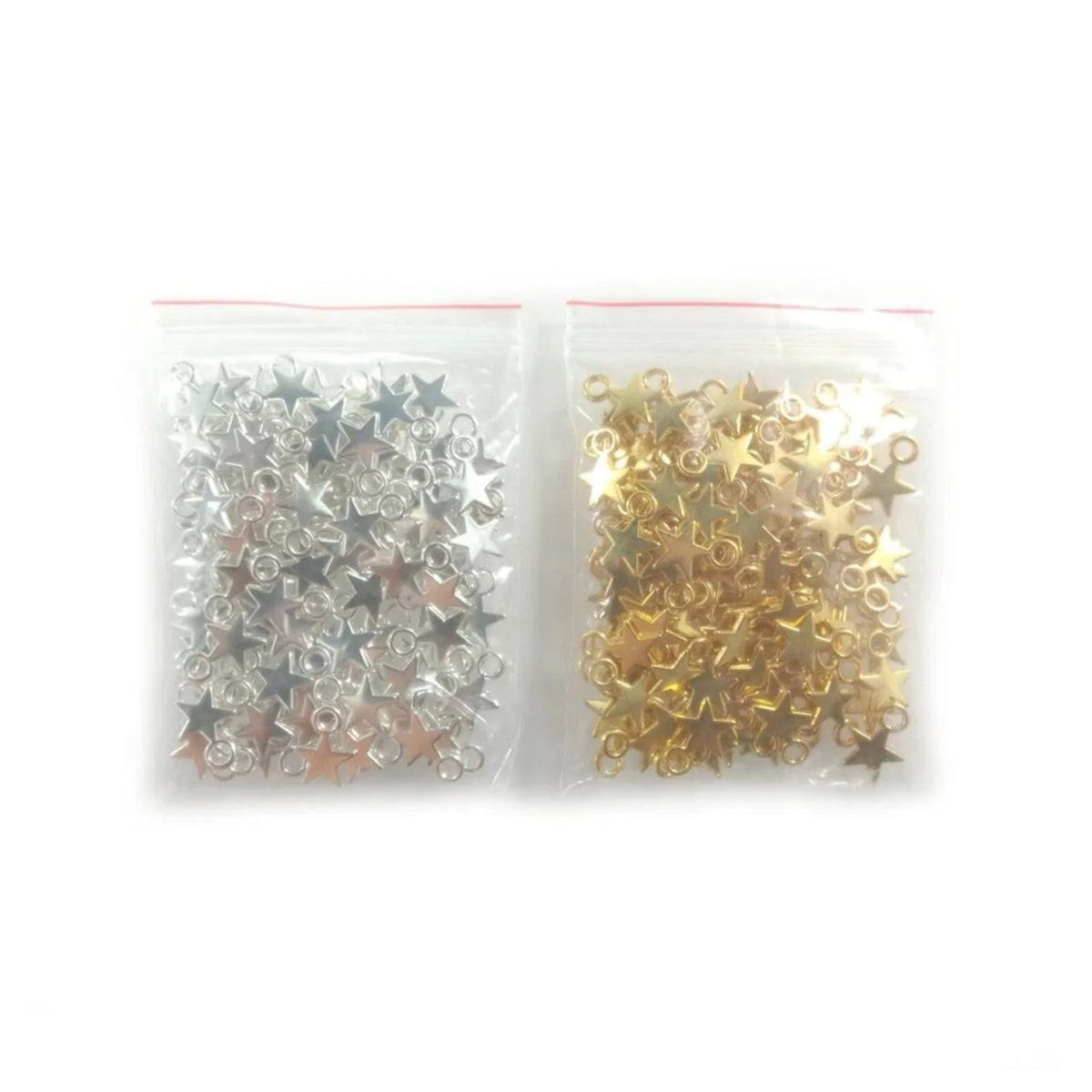 120pcs Tiny Star Charms Silver & Gold for Necklaces & Bracelets