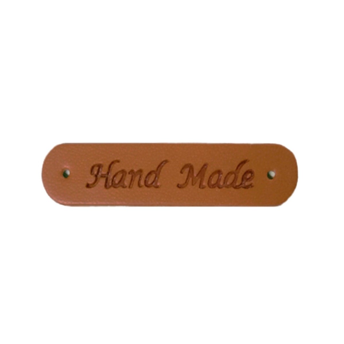 12pcs Faux Leather Clothing Labels for DIY Sewing – Brown Handmade 50mm