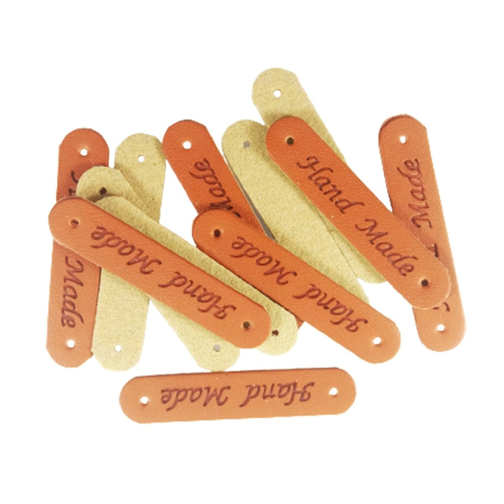 12pcs Faux Leather Clothing Labels for DIY Sewing