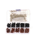 125pcs Set Plastic Toy Triangle Noses with Screw Backing – Black and Brown