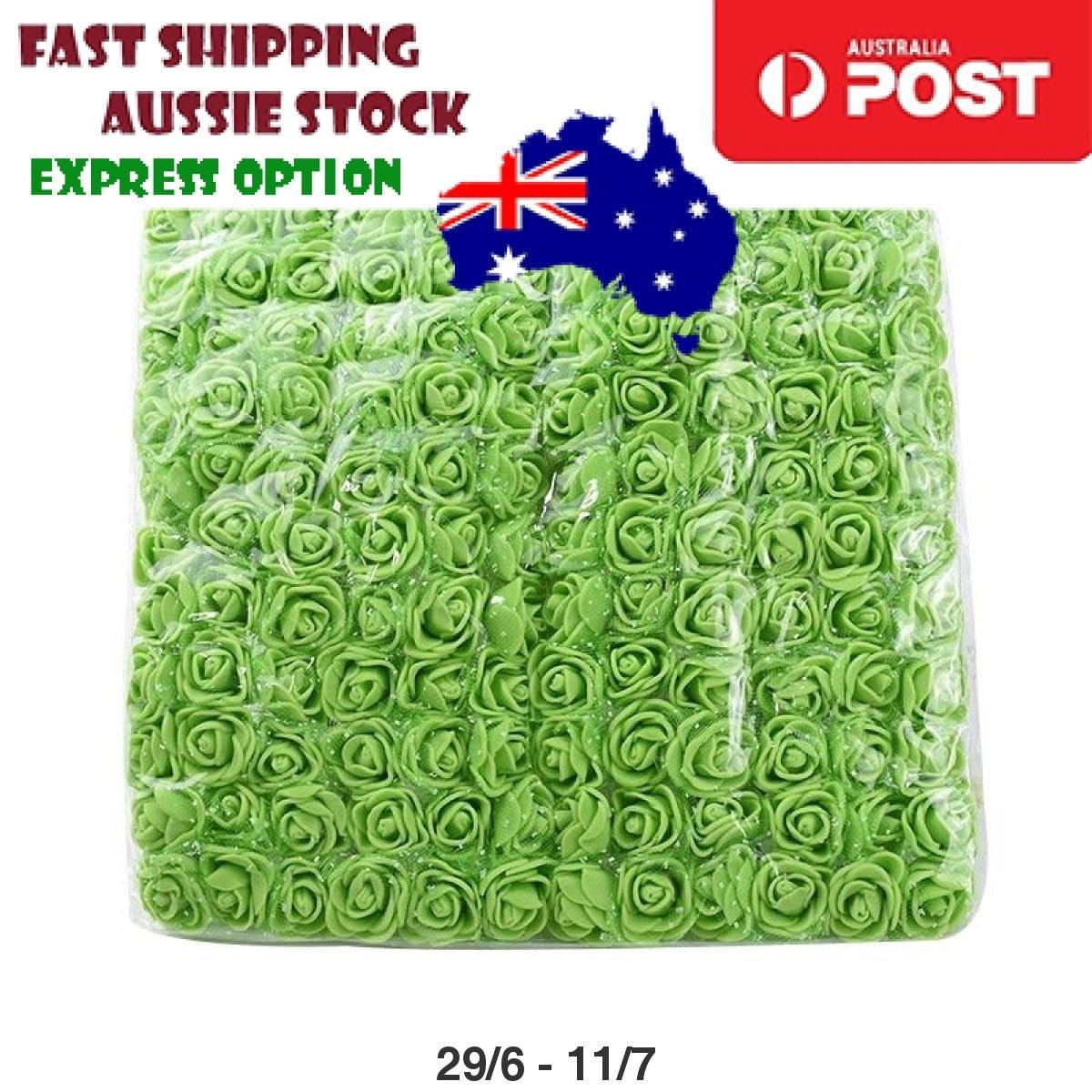 144pcs 2cm Artificial Flowers Decorative Flower Wreath Wedding Home - Green - Asia Sell