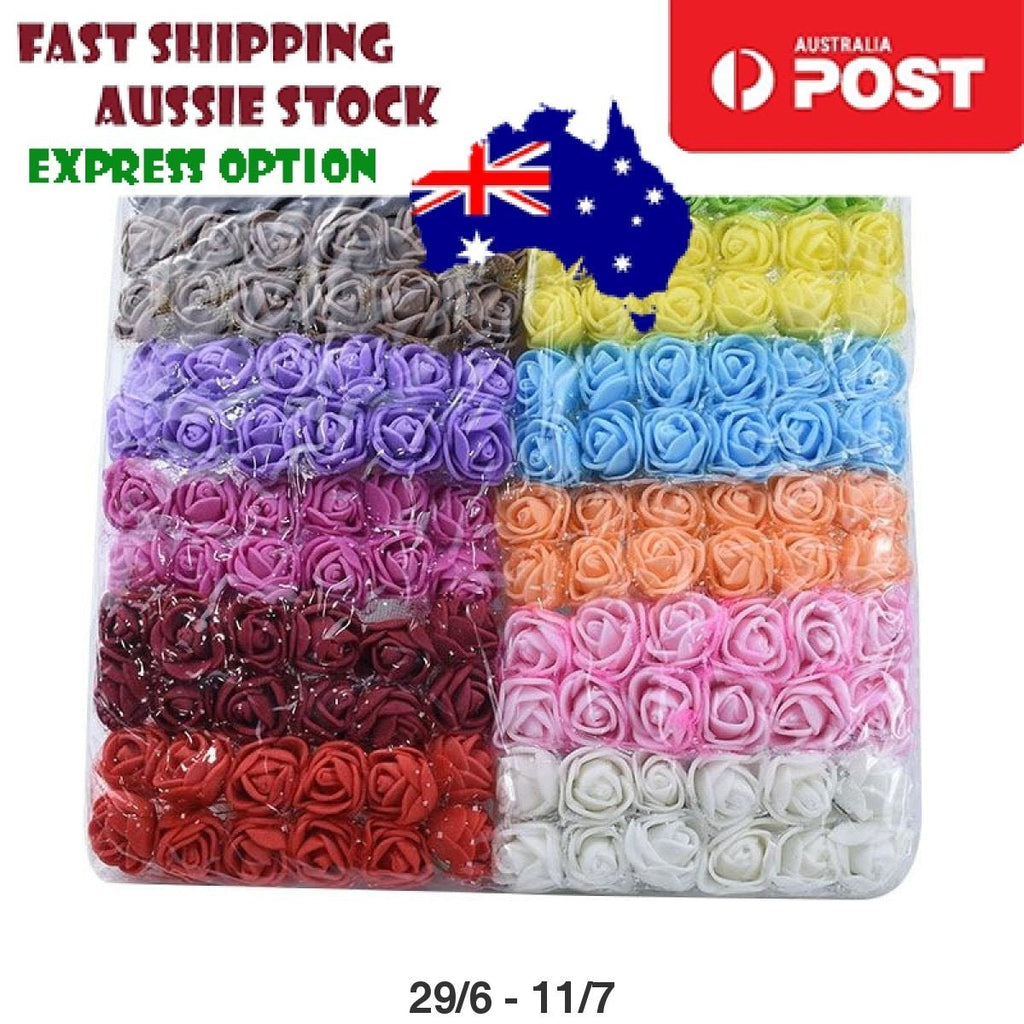 144pcs 2cm Artificial Flowers Decorative Flower Wreath Wedding Home - Light Pink - Asia Sell