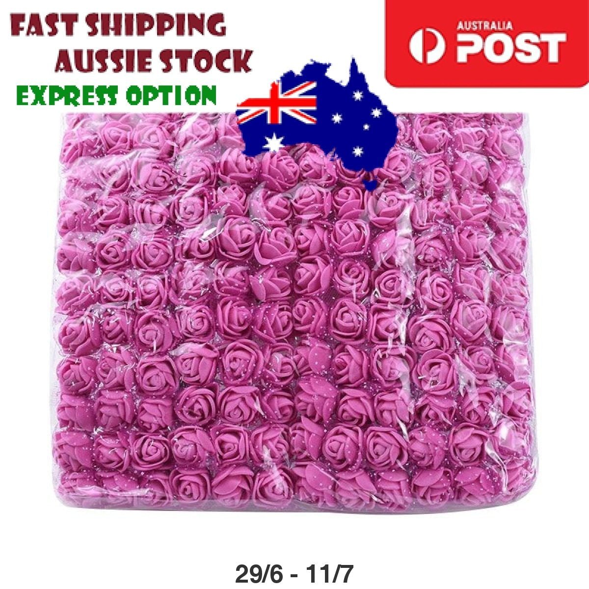144pcs 2cm Artificial Flowers Decorative Flower Wreath Wedding Home - Purple - Asia Sell