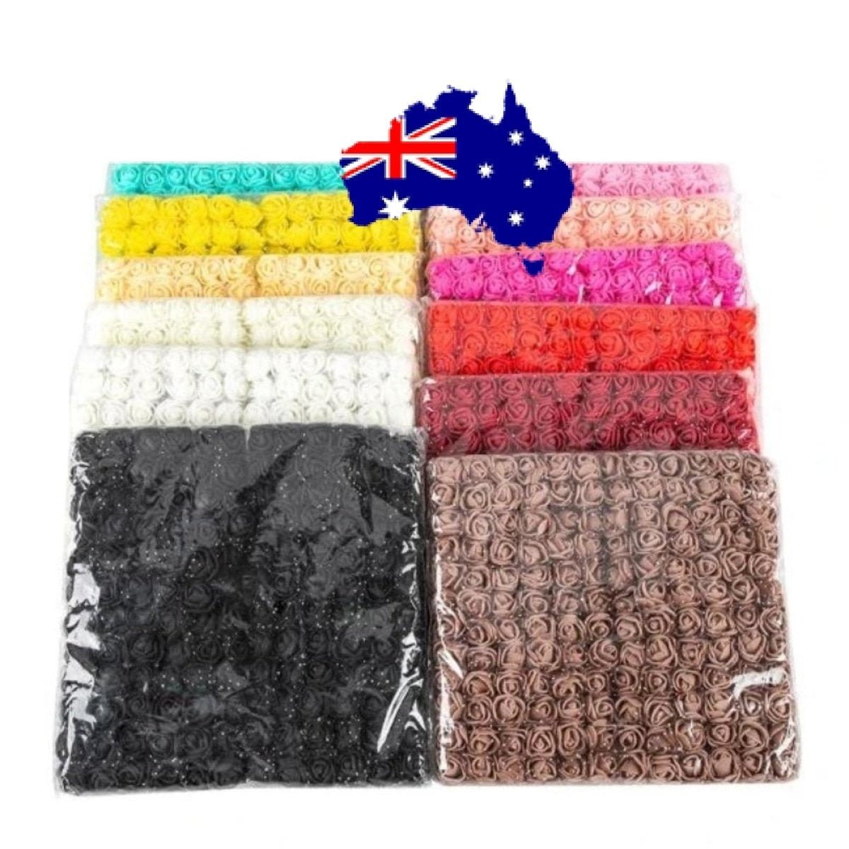 144pcs 2cm Artificial Flowers Decorative Flower Wreath Wedding Home - White - Asia Sell