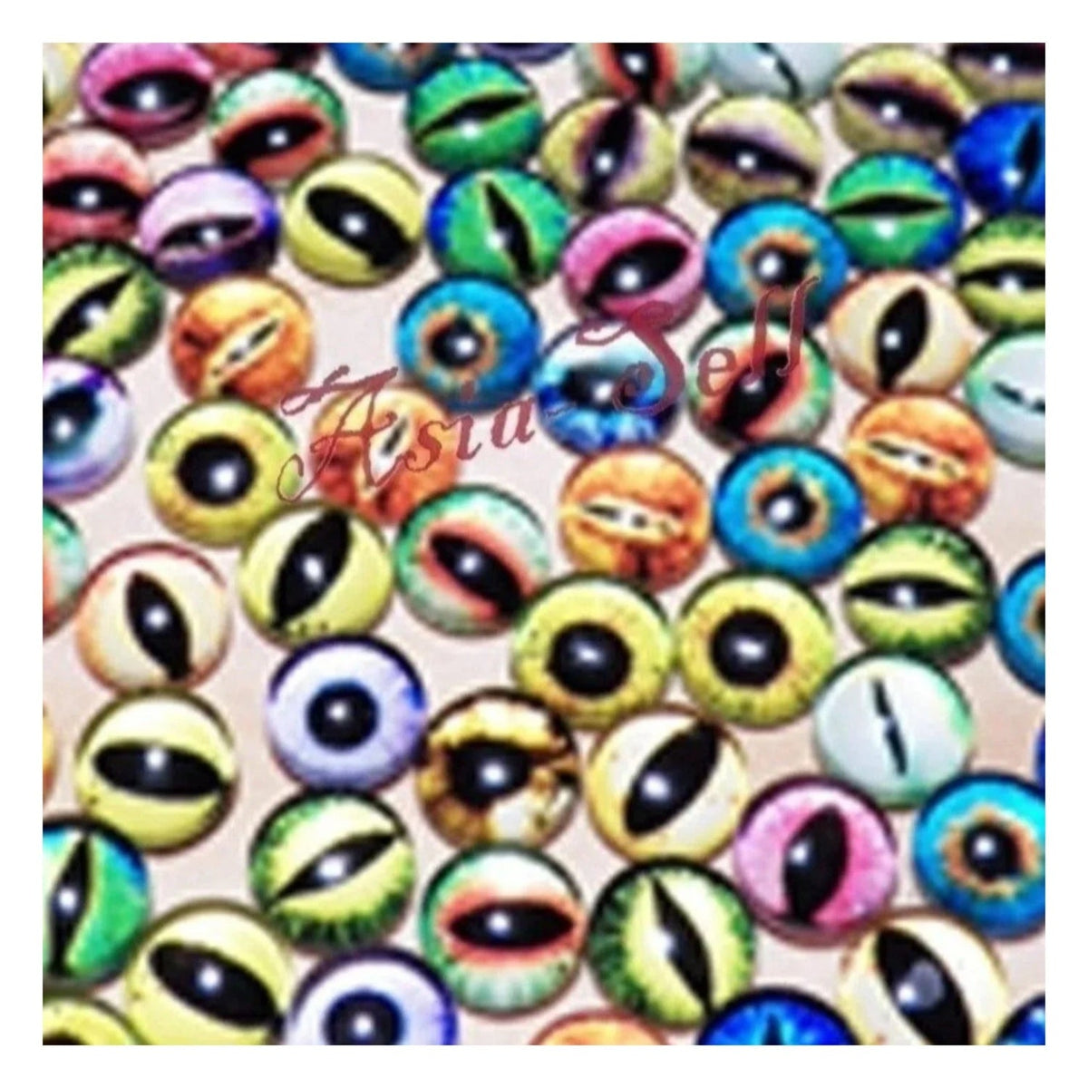 150pcs Round 8mm Glass Doll Eyes
