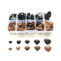 150pcs Plastic Toy Nose Set Triangle Shapes – Black and Brown