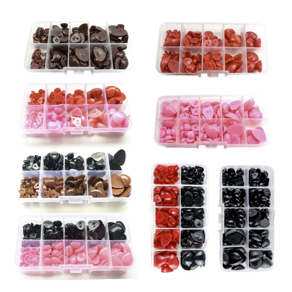 150pcs Plastic Toy Nose Set Triangle Shapes