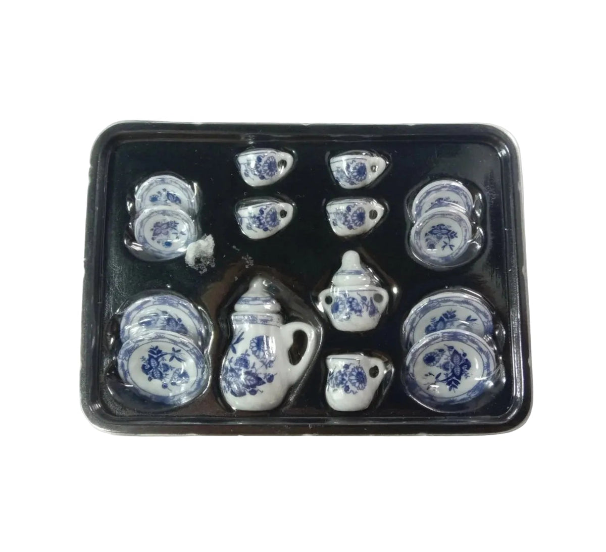 15pcs Flower Pattern Porcelain Coffee Tea Cups – 1/12 Scale