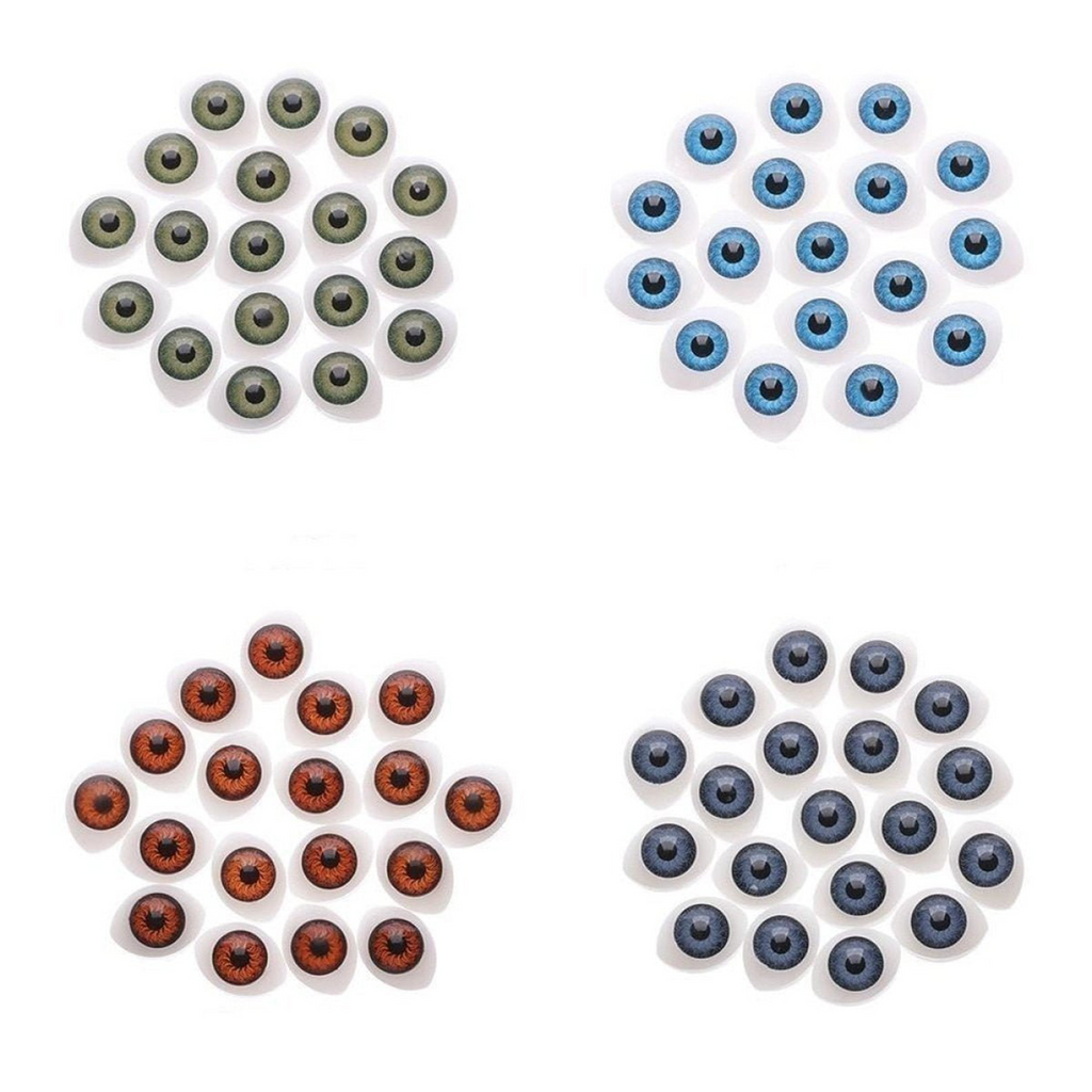Oval Shaped Plastic Doll Eyes for DIY Toys