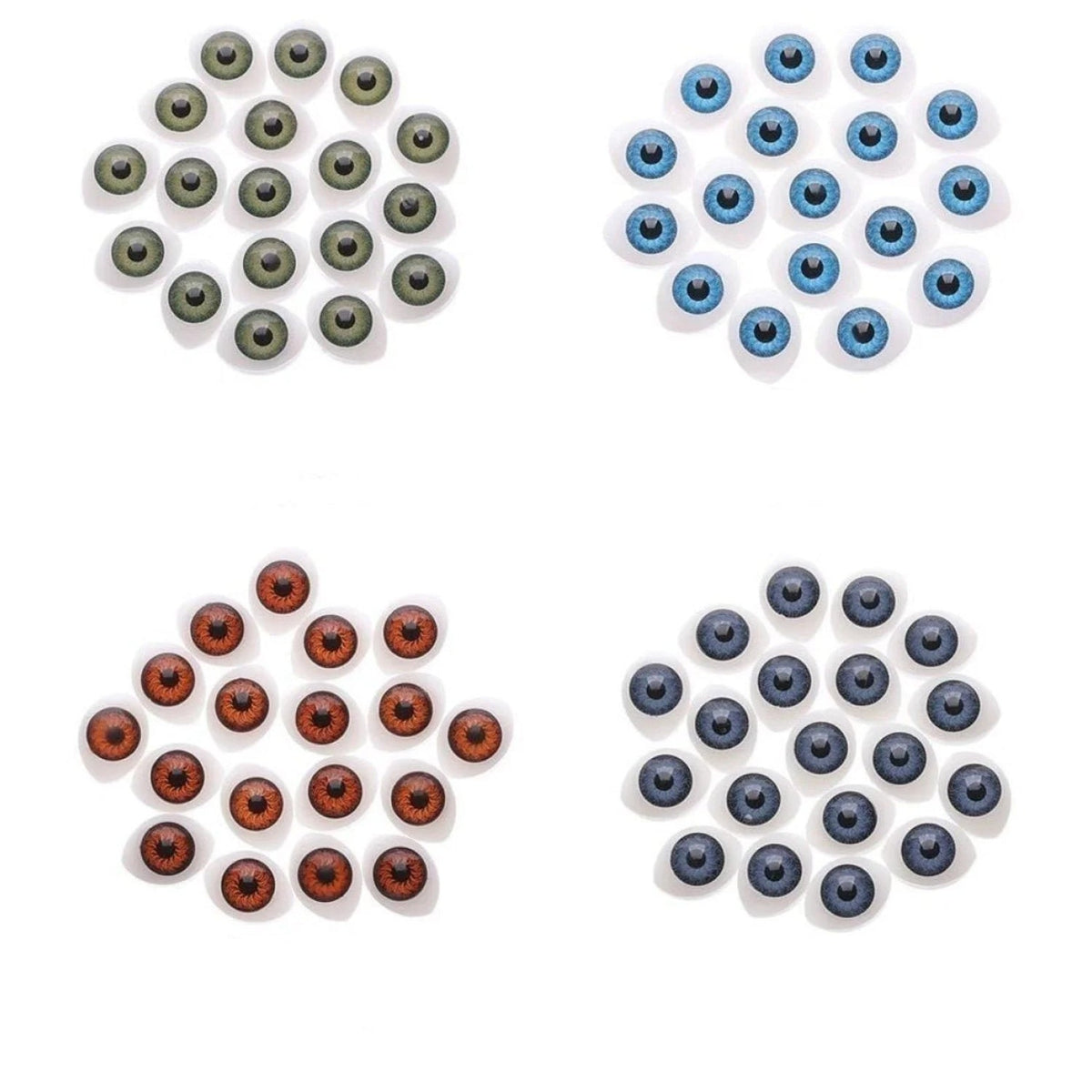 Oval Shaped Plastic Doll Eyes for DIY Toys