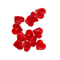 30pcs 17mm Resin Heart Buttons – Red