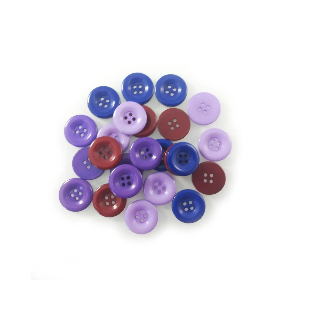 20pcs 18mm Round Resin Buttons 4-Hole Colourful DIY