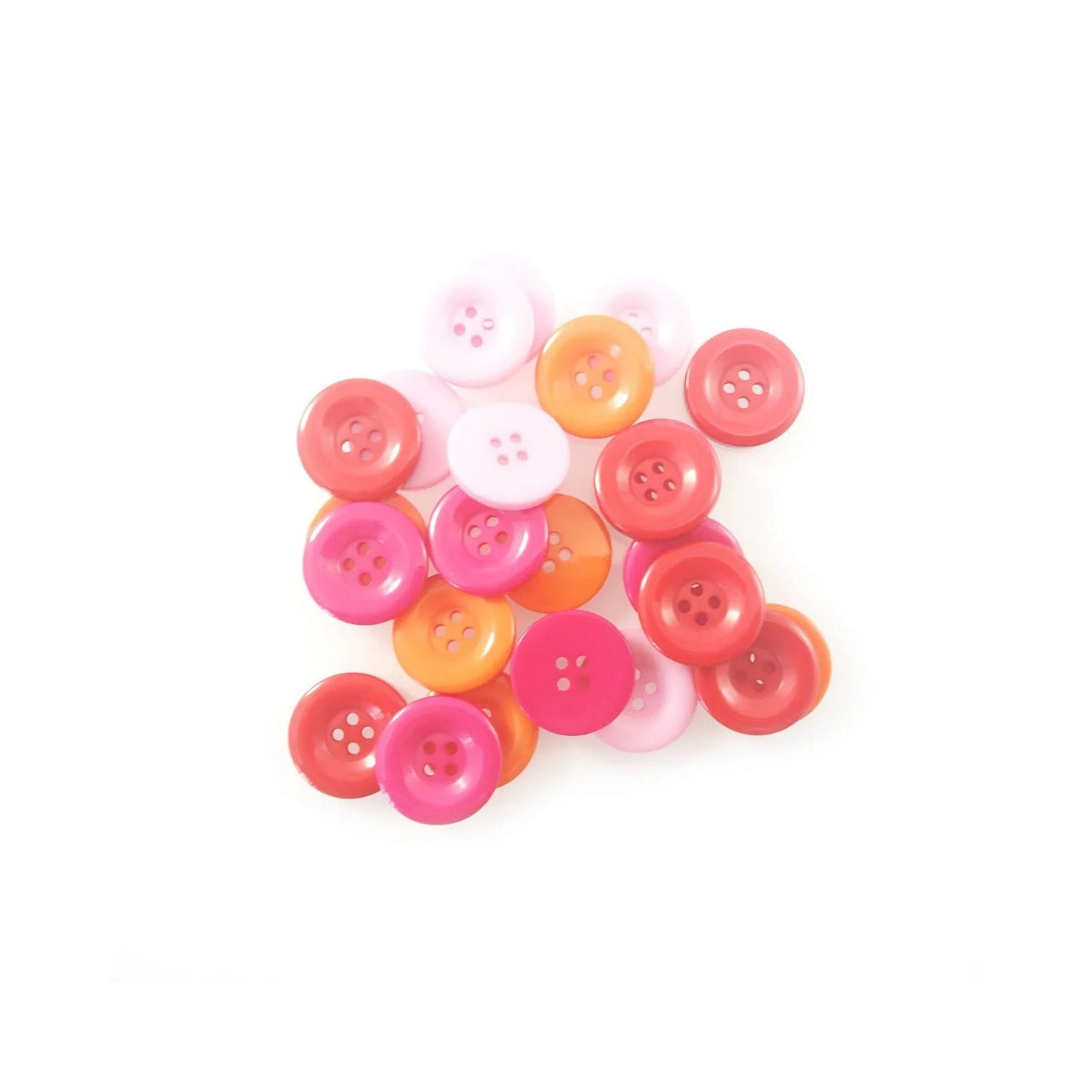 20pcs 18mm Round Resin Buttons 4-Hole Colourful DIY