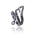 Octopus Arms and Tentacles Adjustable Ring – Black Silver
