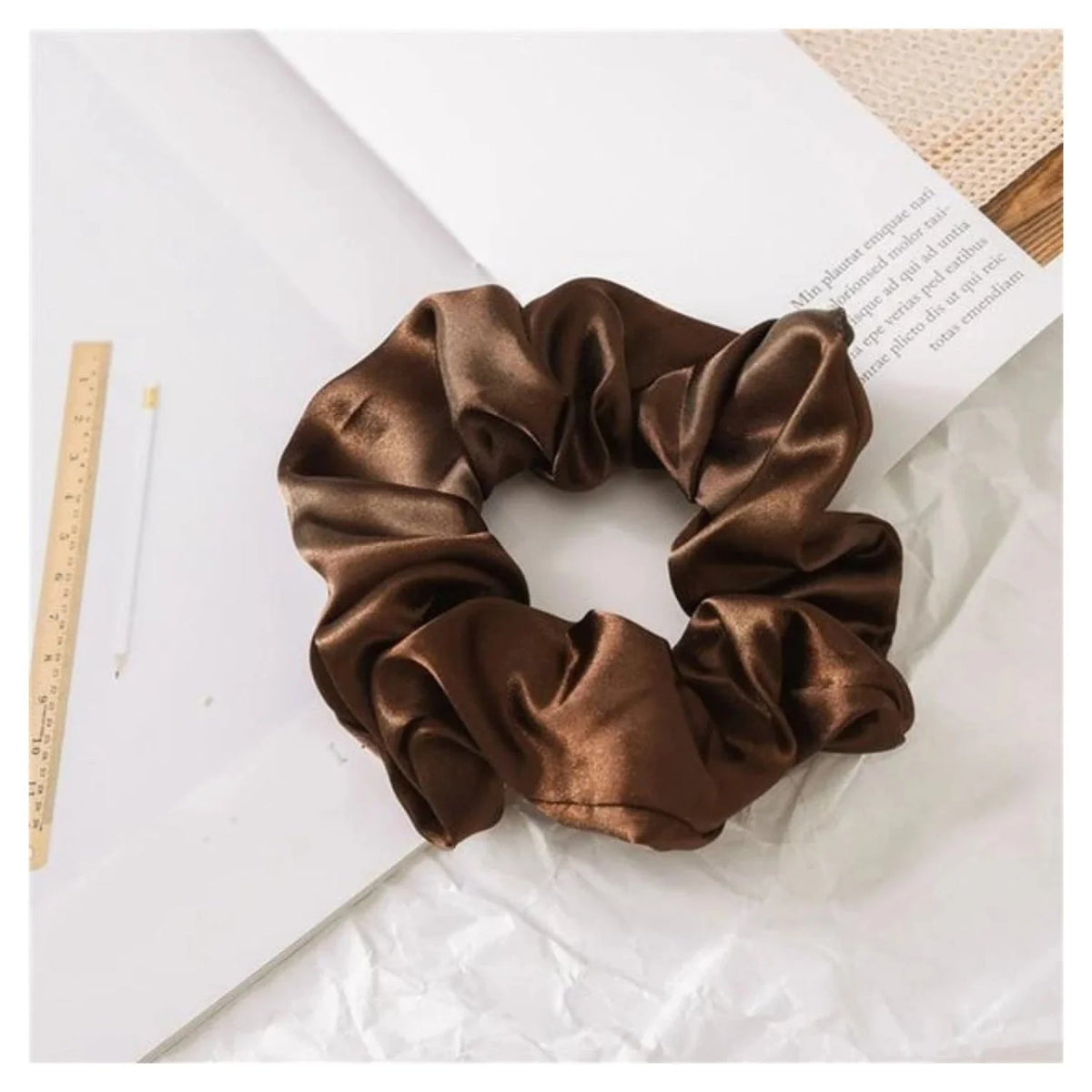 Scrunchy Elastic Hair Band Ponytail – Brown, Pink, Black, Coffee