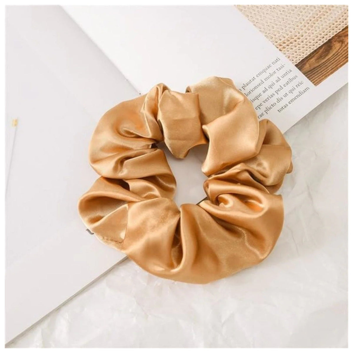 Scrunchy Elastic Hair Band Ponytail – Brown, Pink, Black, Coffee – light coffee
