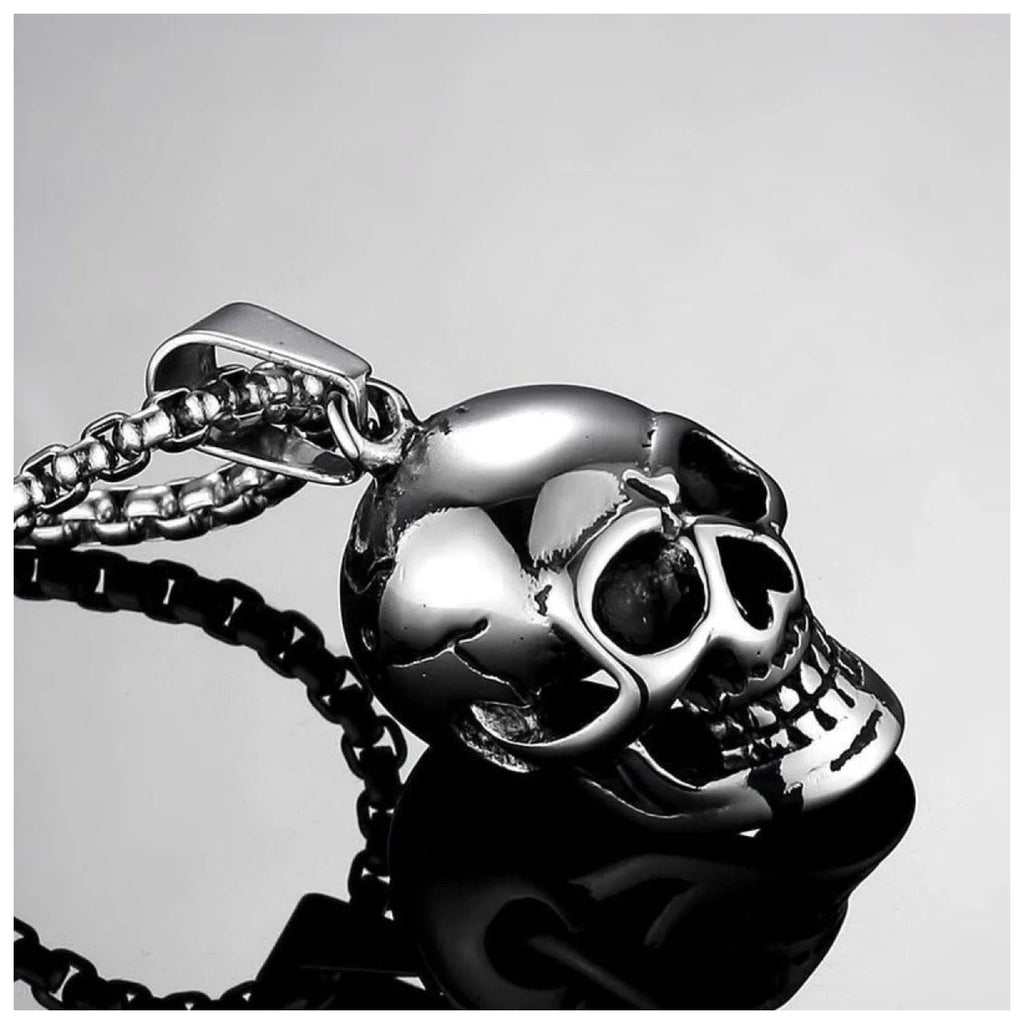 Skull Pendant Necklace Mens Womens Punk Party Jewellery