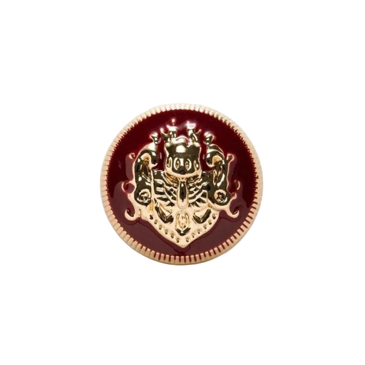 Lion Metal Brooch Set 2 or 6 Pieces 10-25mm – 2x Gold Red 15mm, 2x Gold Red 25mm