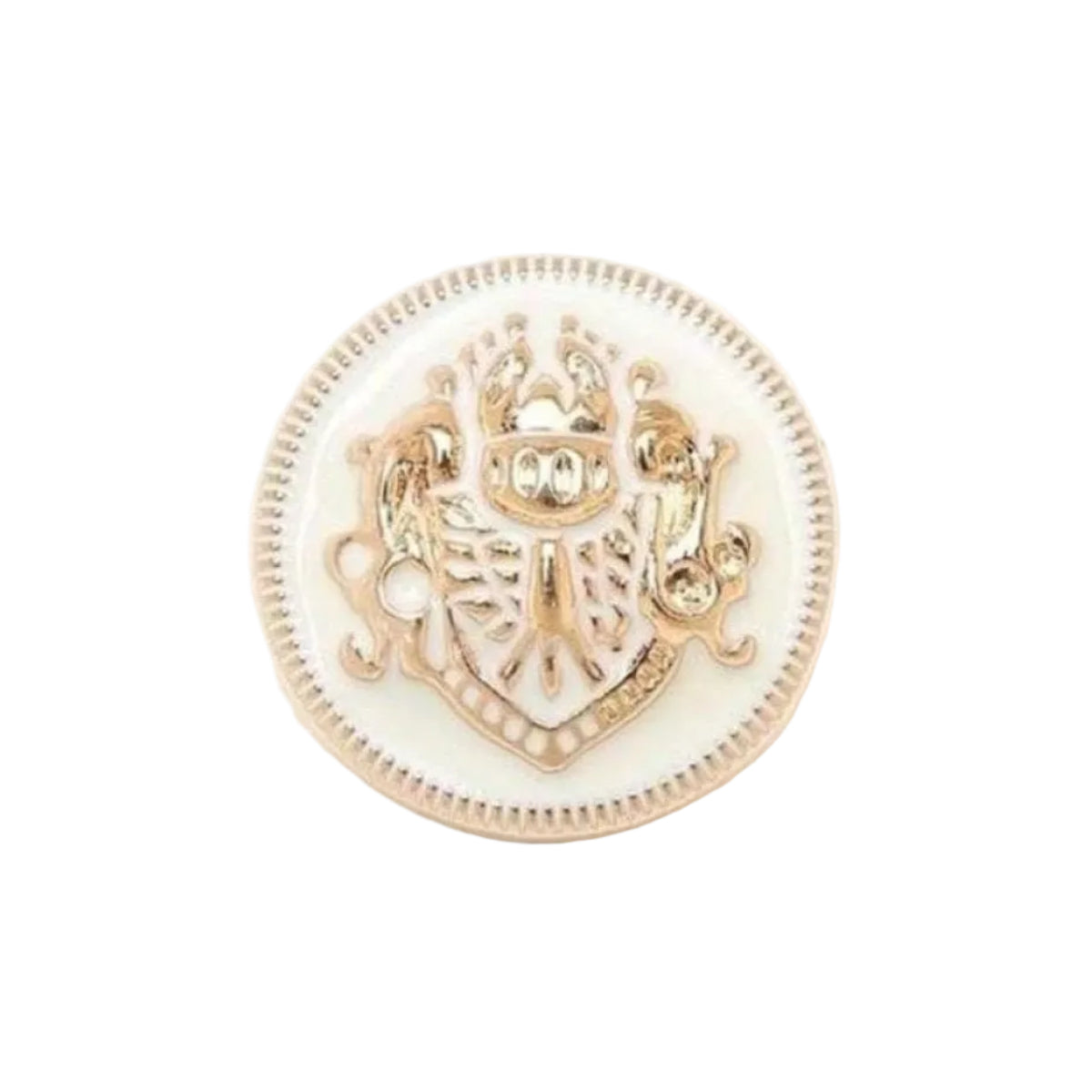 Lion Metal Brooch Set 2 or 6 Pieces 10-25mm – 2x Gold White 15mm, 2x Gold White 25mm