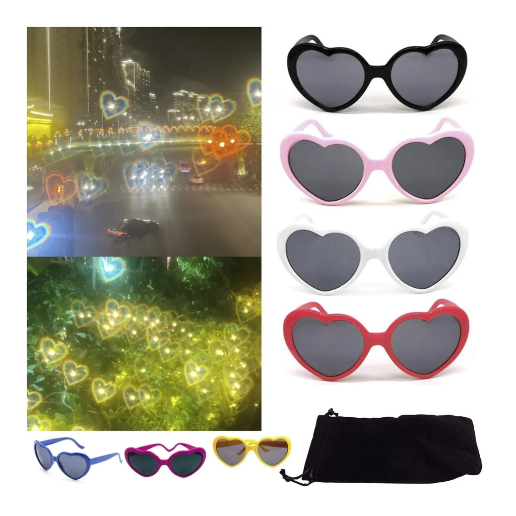 Diffraction Glasses Love Heart Shape Hovering Effect – 2 Pairs