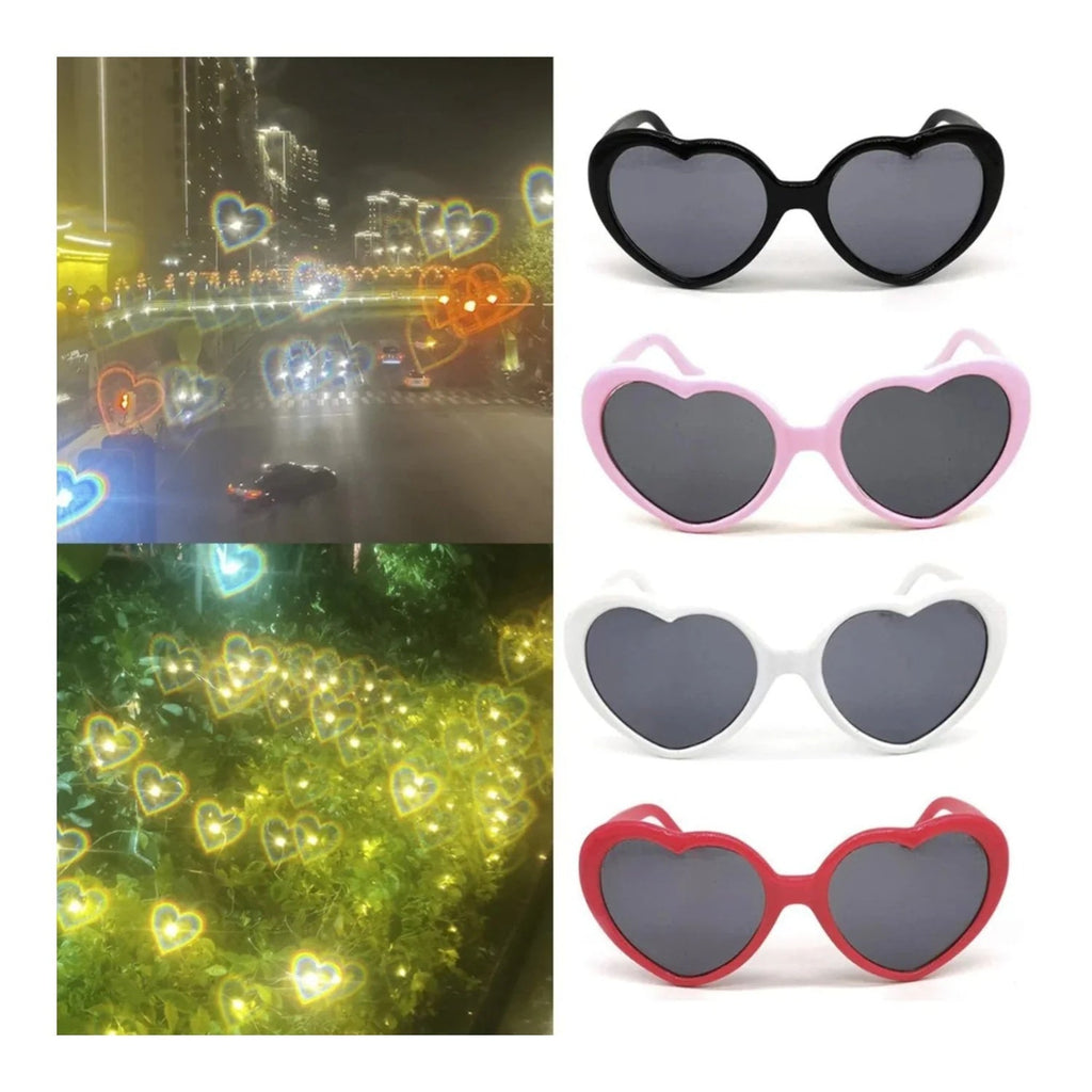 Diffraction Glasses Love Heart Shape Hovering Effect – 2 Pairs