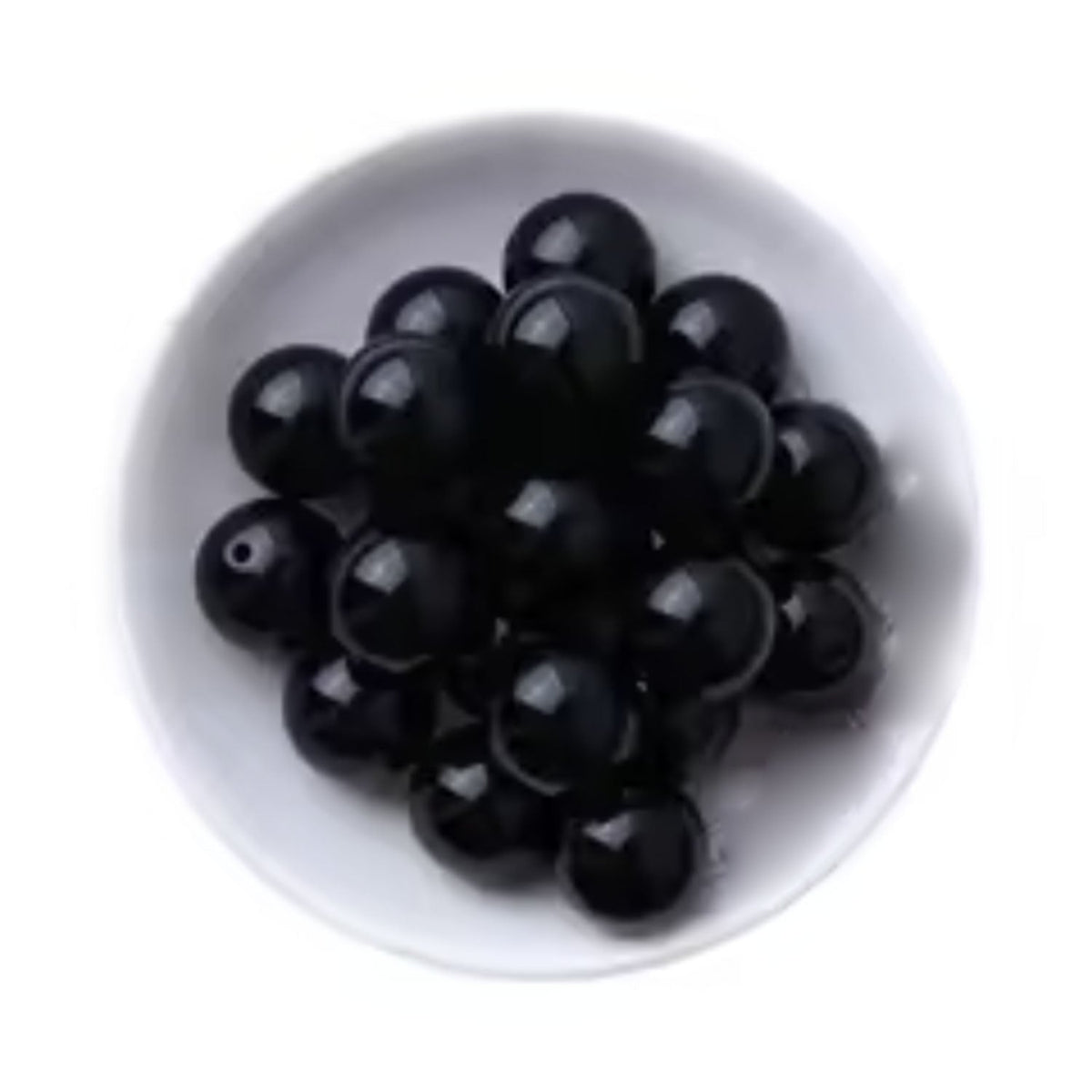 Resin Printed Round Beads 6mm-16mm – 20 or 180 pcs – 16mm Black / 20pcs, 16mm Black / 180pcs