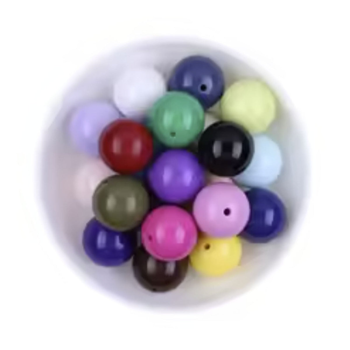 Resin Printed Round Beads 6mm-16mm – 20 or 180 pcs – 16mm Plain / 20pcs, 16mm Plain / 180pcs