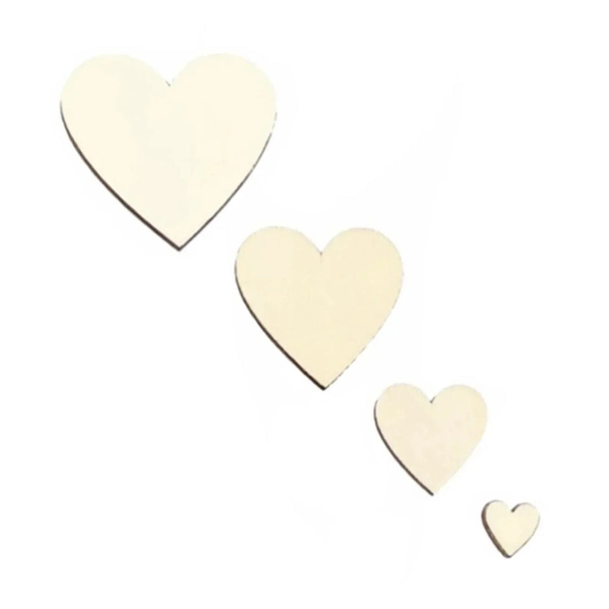 Wooden Hearts Craft Discs 10-100mm DIY