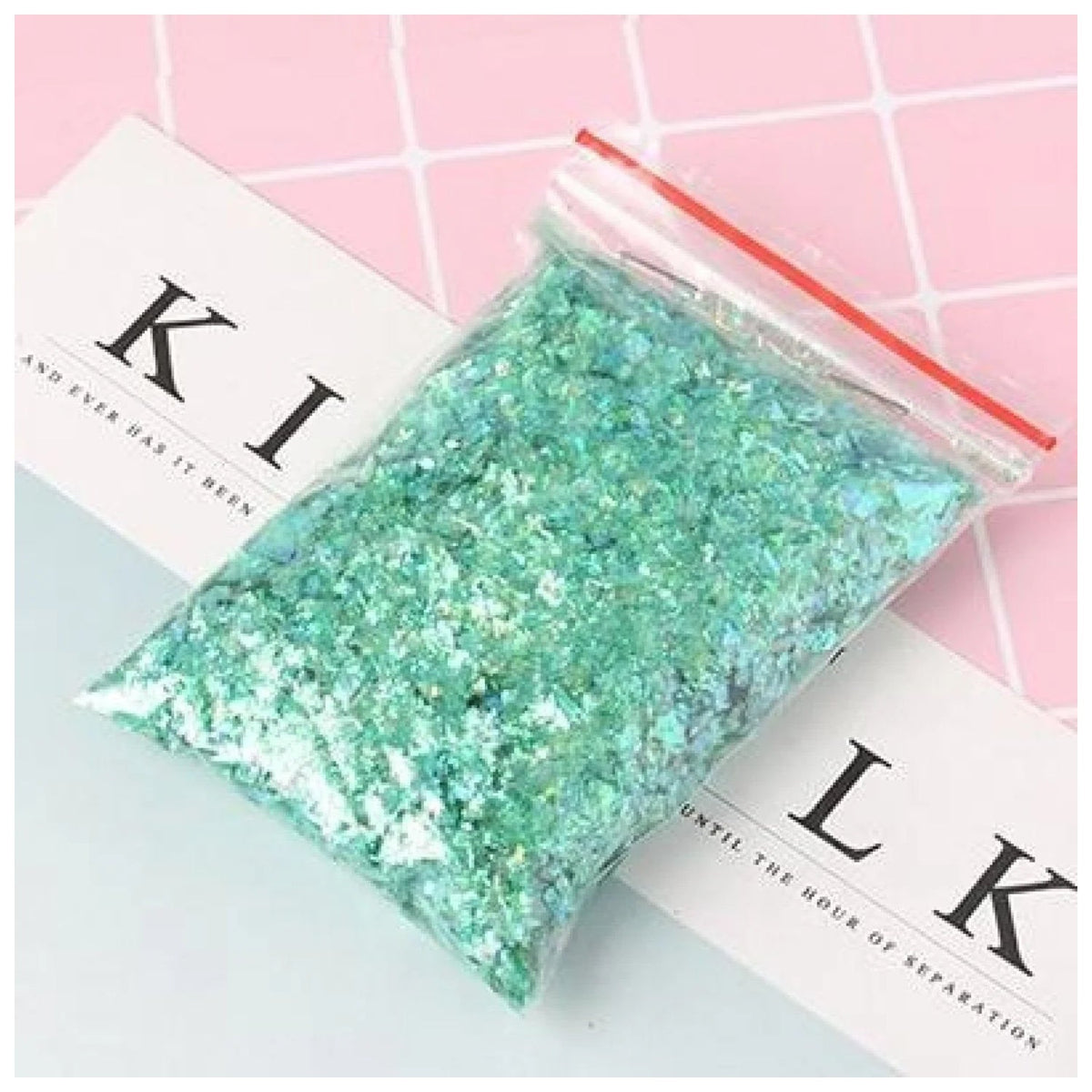 200g Holographic Nail Flake Glitter 3D Sequin – Green