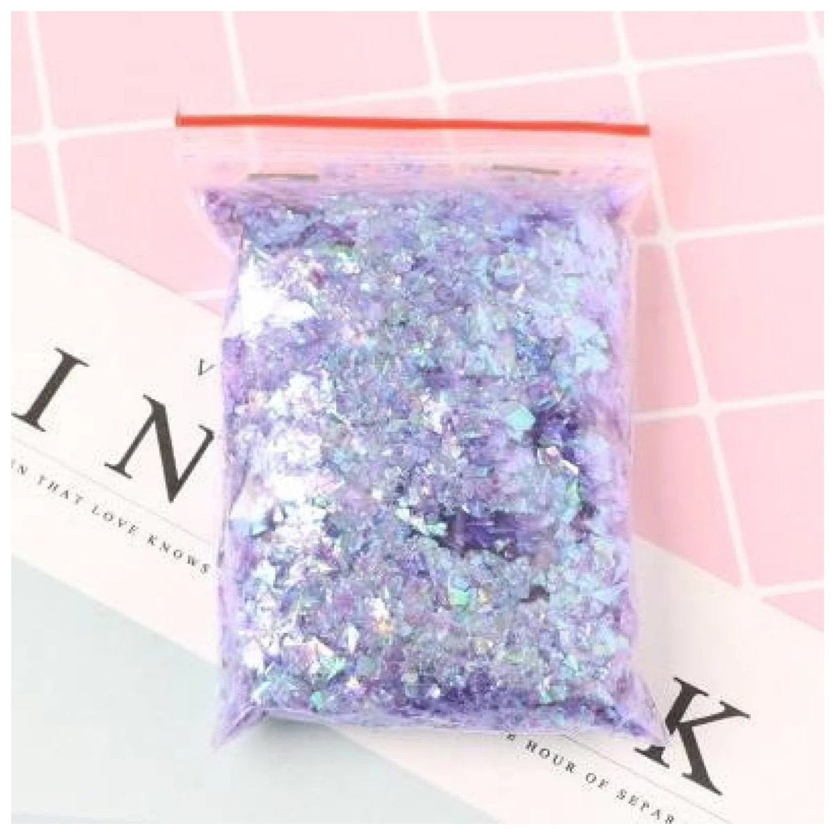 200g Holographic Nail Flake Glitter 3D Sequin – Purple