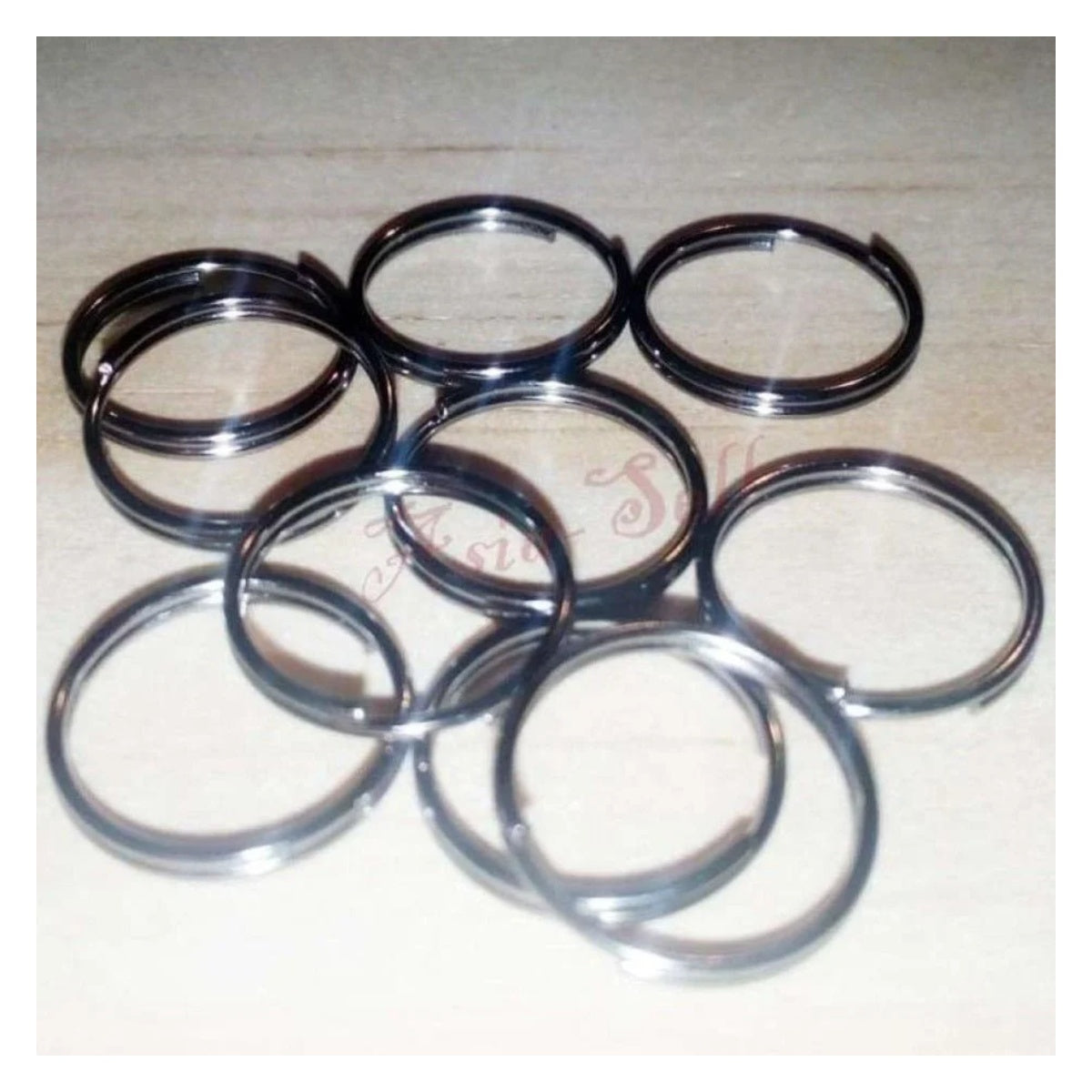 200pcs 10mm Dark Silver/Black Split Key Rings