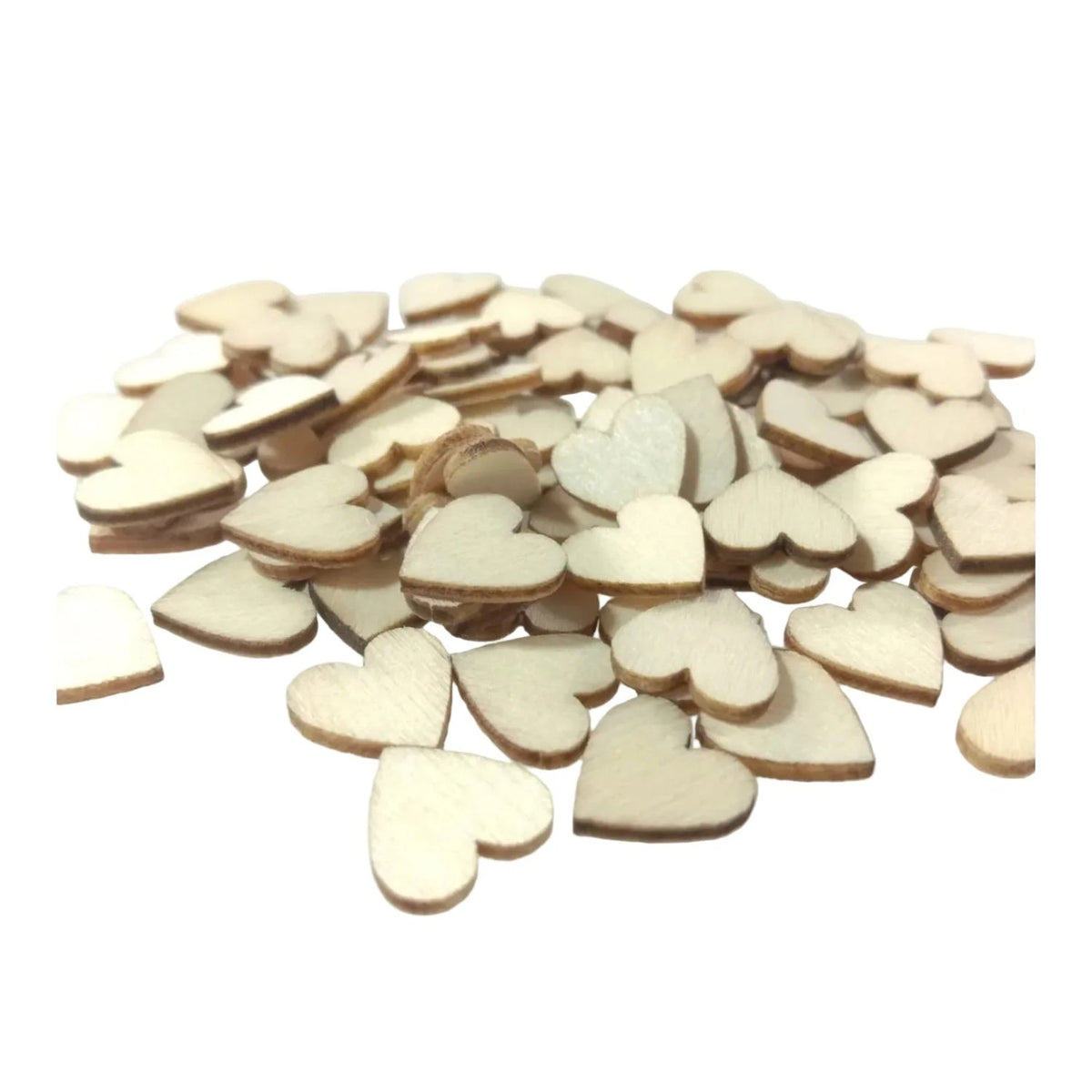 200pcs 10mm Wooden Love Hearts for DIY Scrapbooking