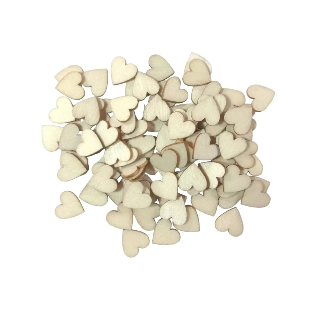 200pcs 10mm Wooden Love Hearts for DIY Scrapbooking