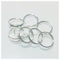 12mm Light Silver Split Key Rings – 200pcs Double Loop