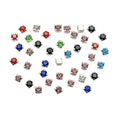 200 pcs 4mm ss16 Flatback Silver Rhinestones