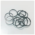 200pcs 8mm Dark Silver/Black Split Key Rings Small Double Loop