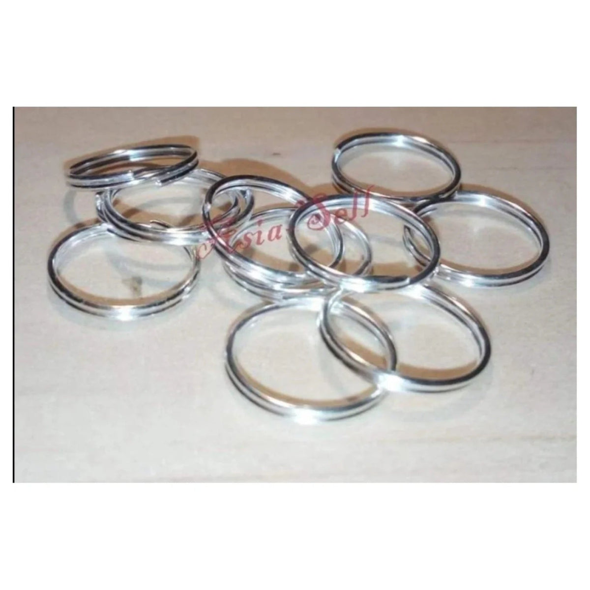 200pcs 8mm Light Silver Split Key Rings