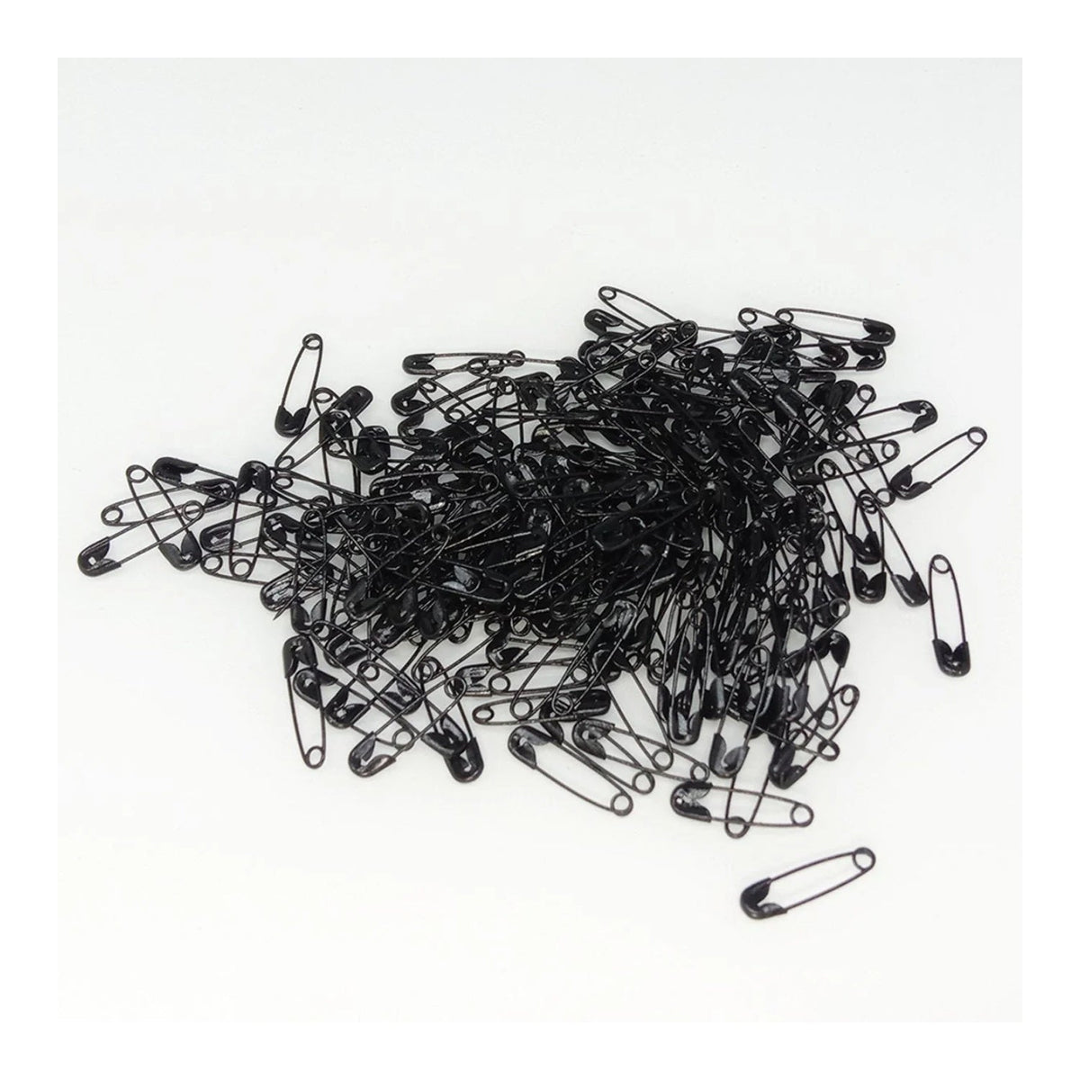 200 Mini Safety Pins 18mm Black Gold Silver – Black