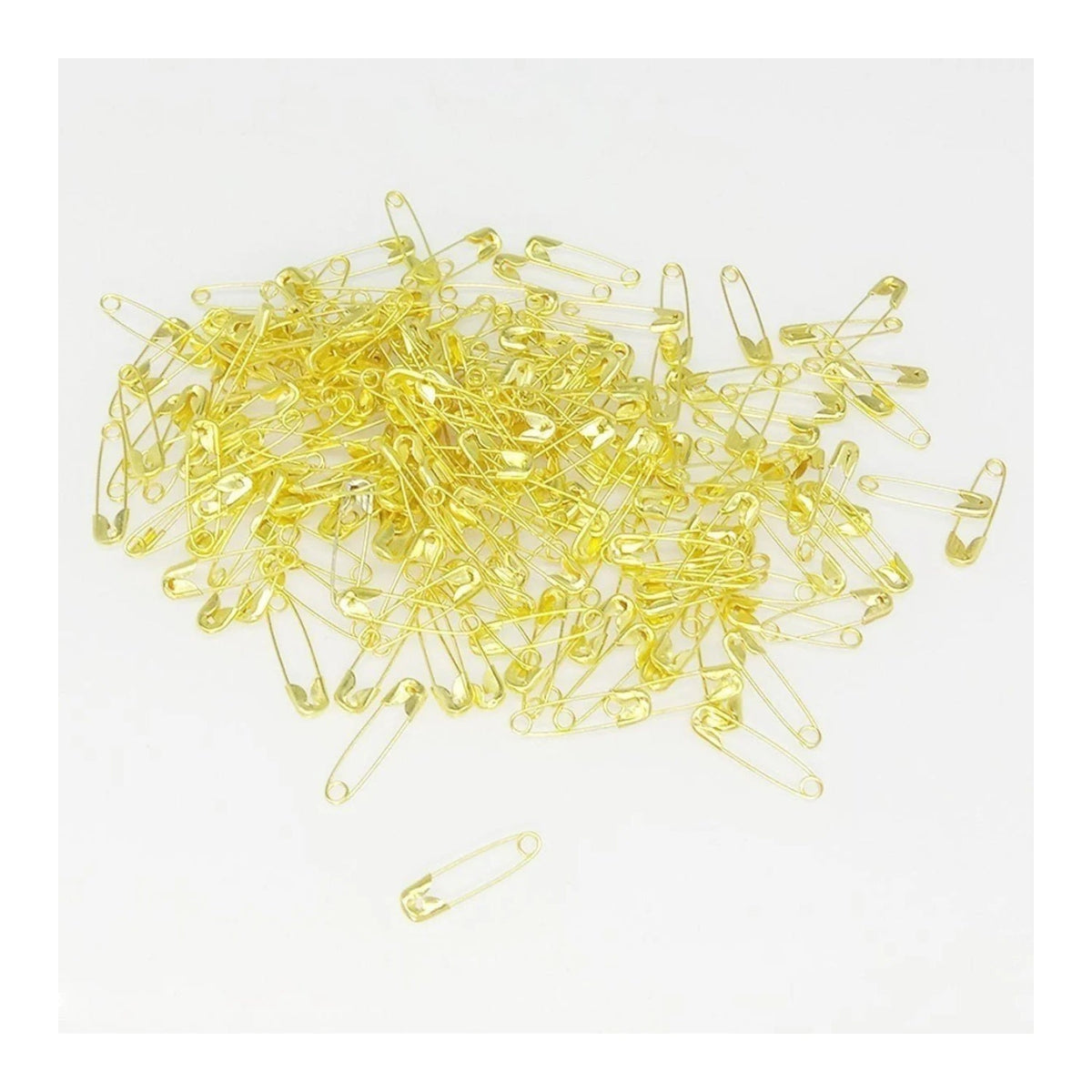 200 Mini Safety Pins 18mm Black Gold Silver – Gold