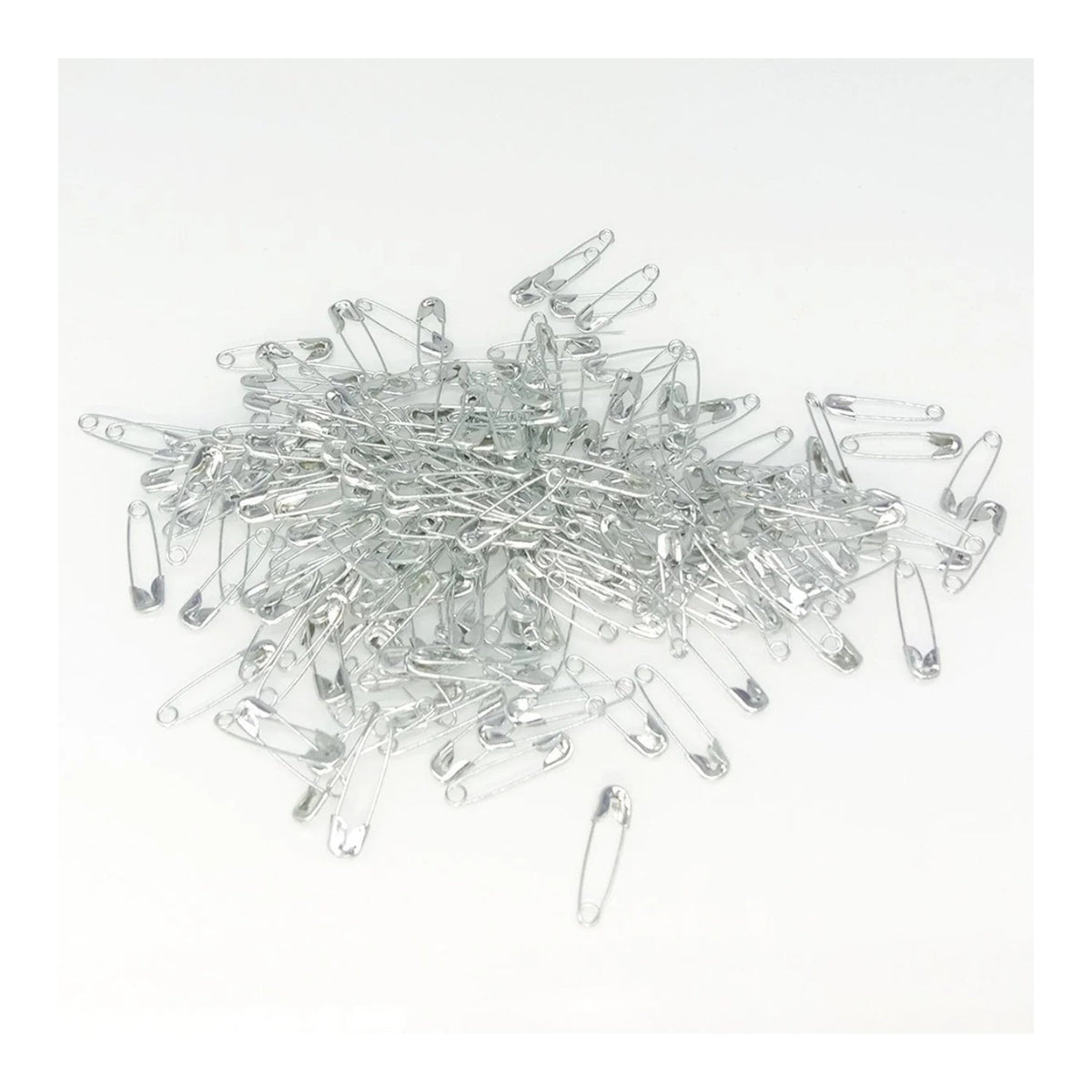200 Mini Safety Pins 18mm Black Gold Silver – Silver