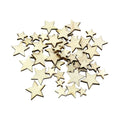 200pcs Wooden Stars Small Confetti 8-18mm