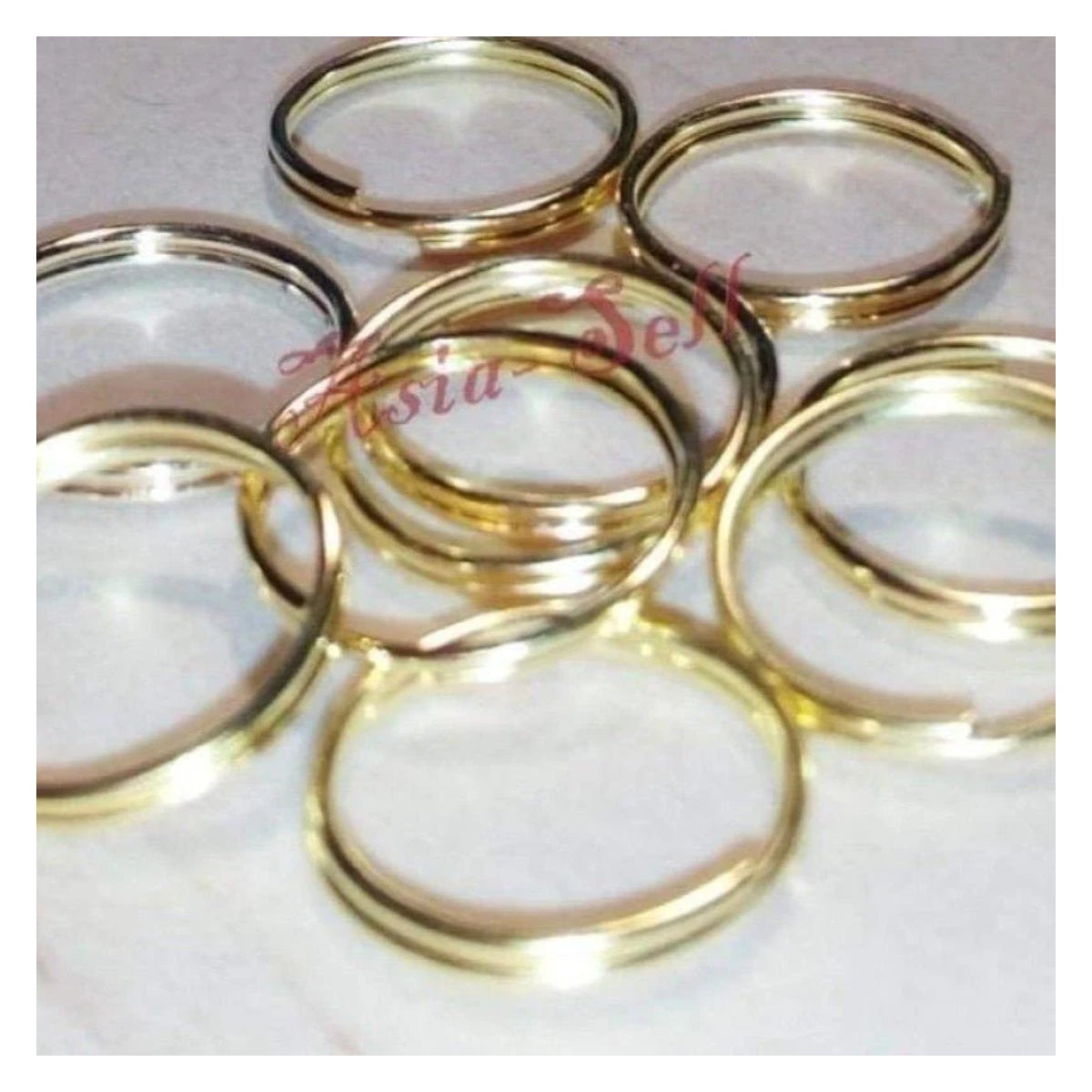 200 x 10mm Gold Split Key Rings Small Double Loop