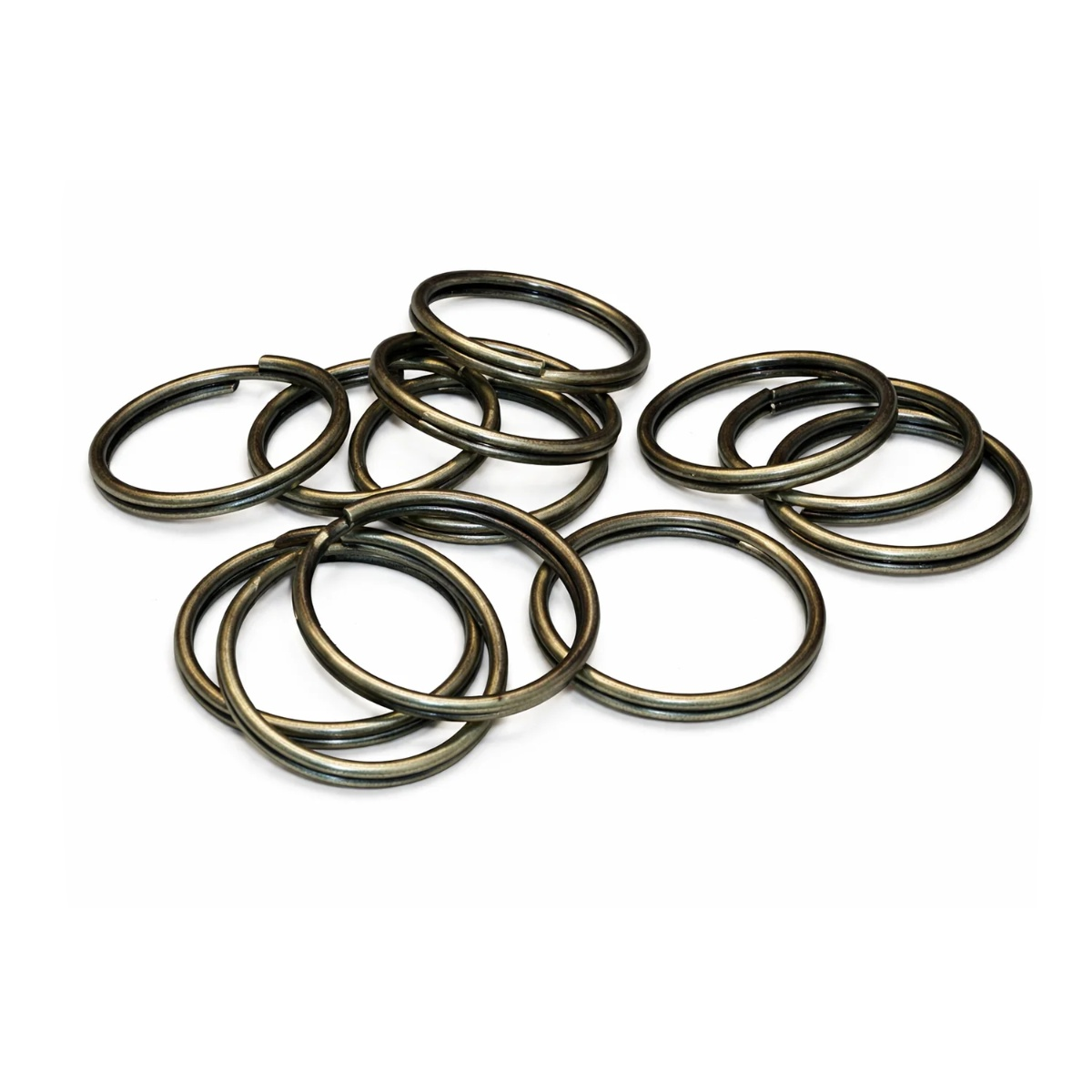 200 12mm Bronze Split Key Rings Small Double Loop