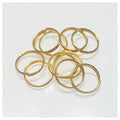 200x 12mm Gold Split Key Rings Small Double Loop