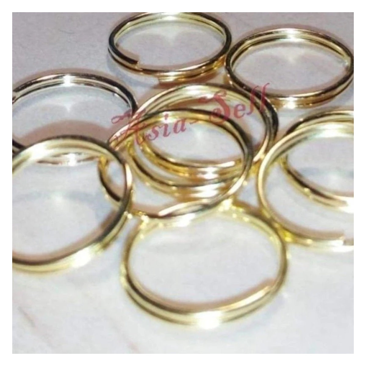 200 x 6mm Gold Split Key Rings Small Double Loop